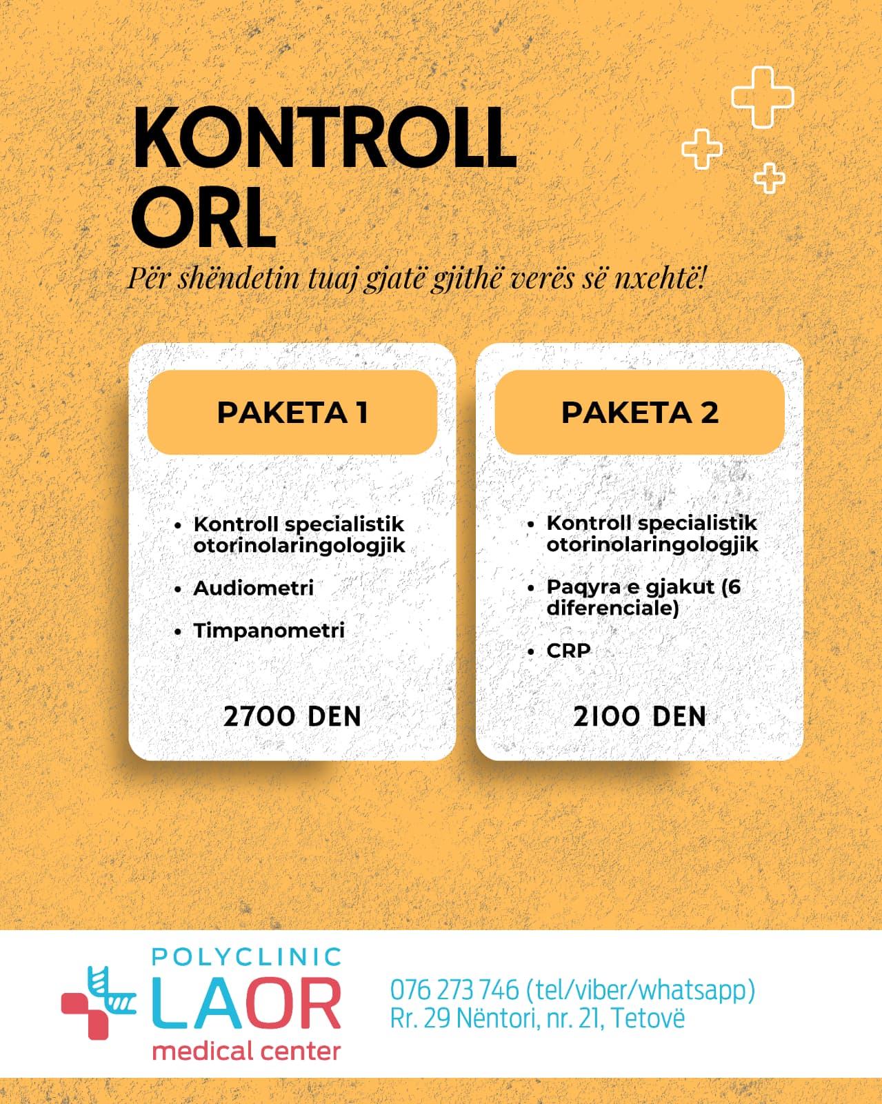 Paketa e kontrollit ORL